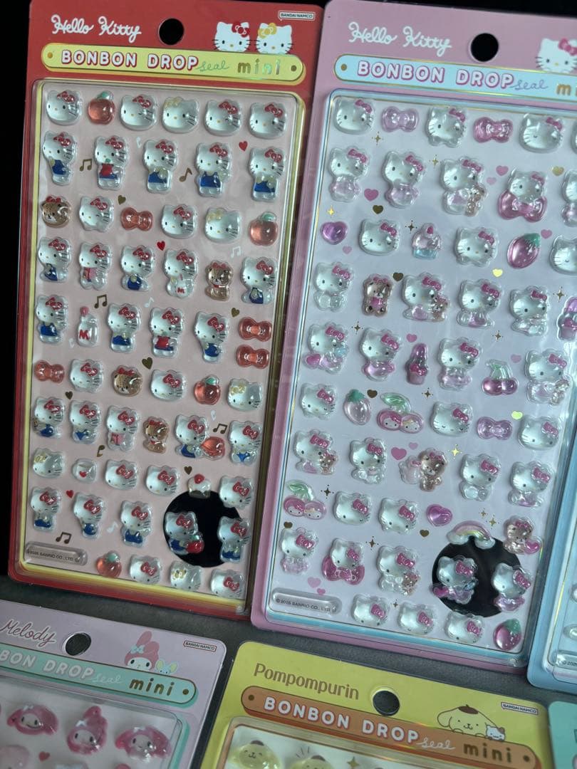 【正規品】サンリオ　ボンボンドロップシール　ミニ　コンプリート　8枚