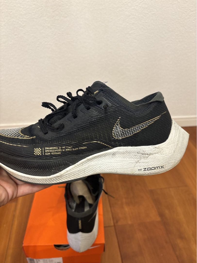 NIKE ヴェイパーフライ NEXT%2 ブラックゴールド 25.5cm