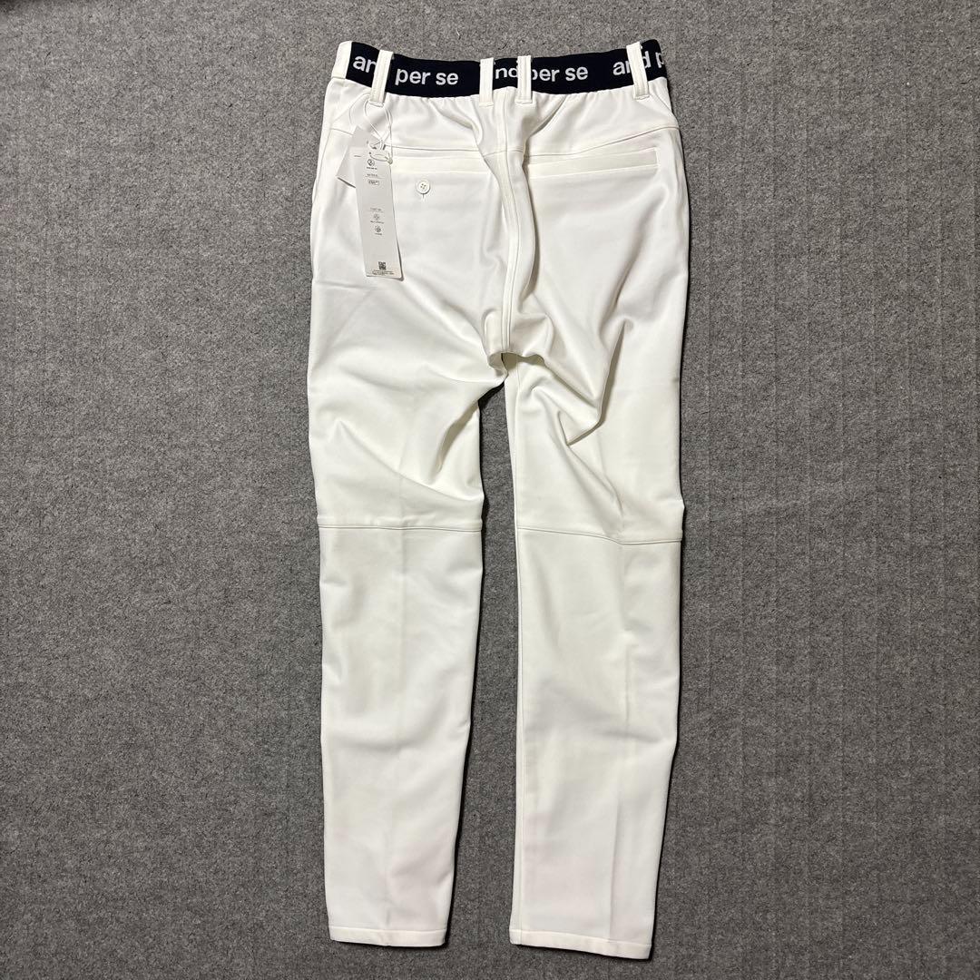 Lサイズ ★新品 アンパスィ ストレッチ ゴルフパンツ 白 AMF5043F3