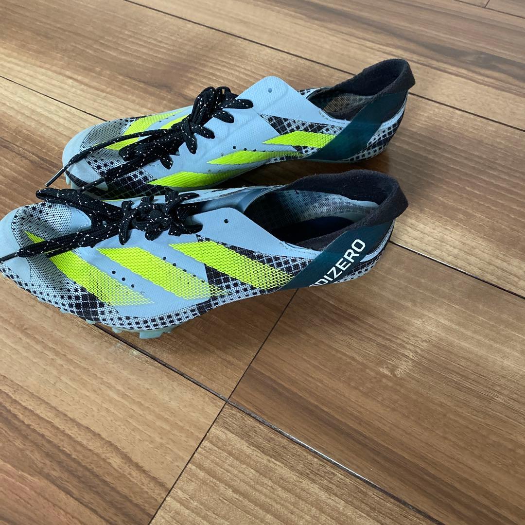 ADIZERO スパイクシューズ グレー/イエロー
