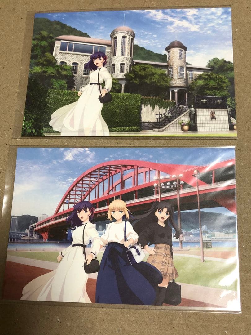 Fate/stay night 神戸 ポストカード セイバー 凛 桜 集合　4種