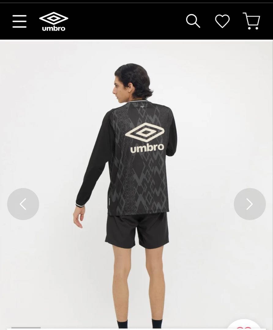 【THE THIRD by UMBRO】グラフィック長袖プラクティスシャツ