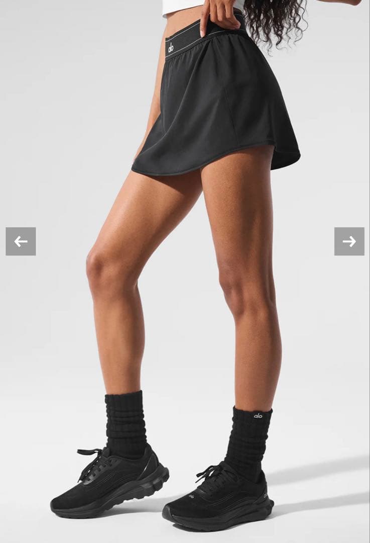 ALO yoga Match Point Tennis Skirt 黒 Sサイズ