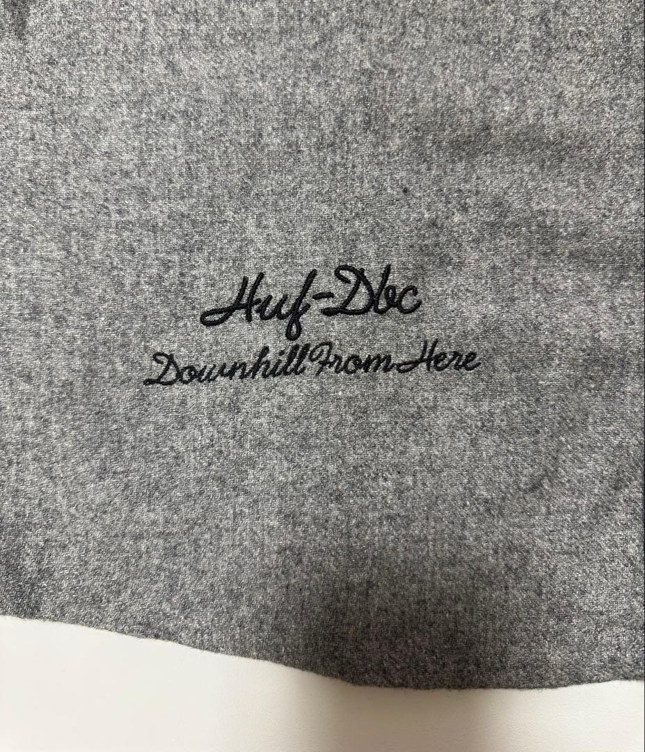 HUF THRASHER ボタン付きシャツ グレー　Lサイズ