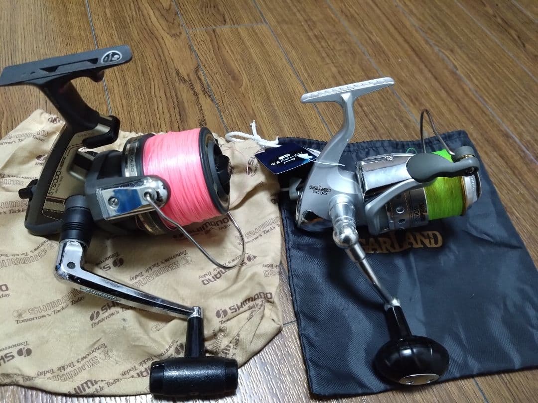 【投げ釣りセット】投げ竿と　シマノsuperAEROリール、その他メーカー品