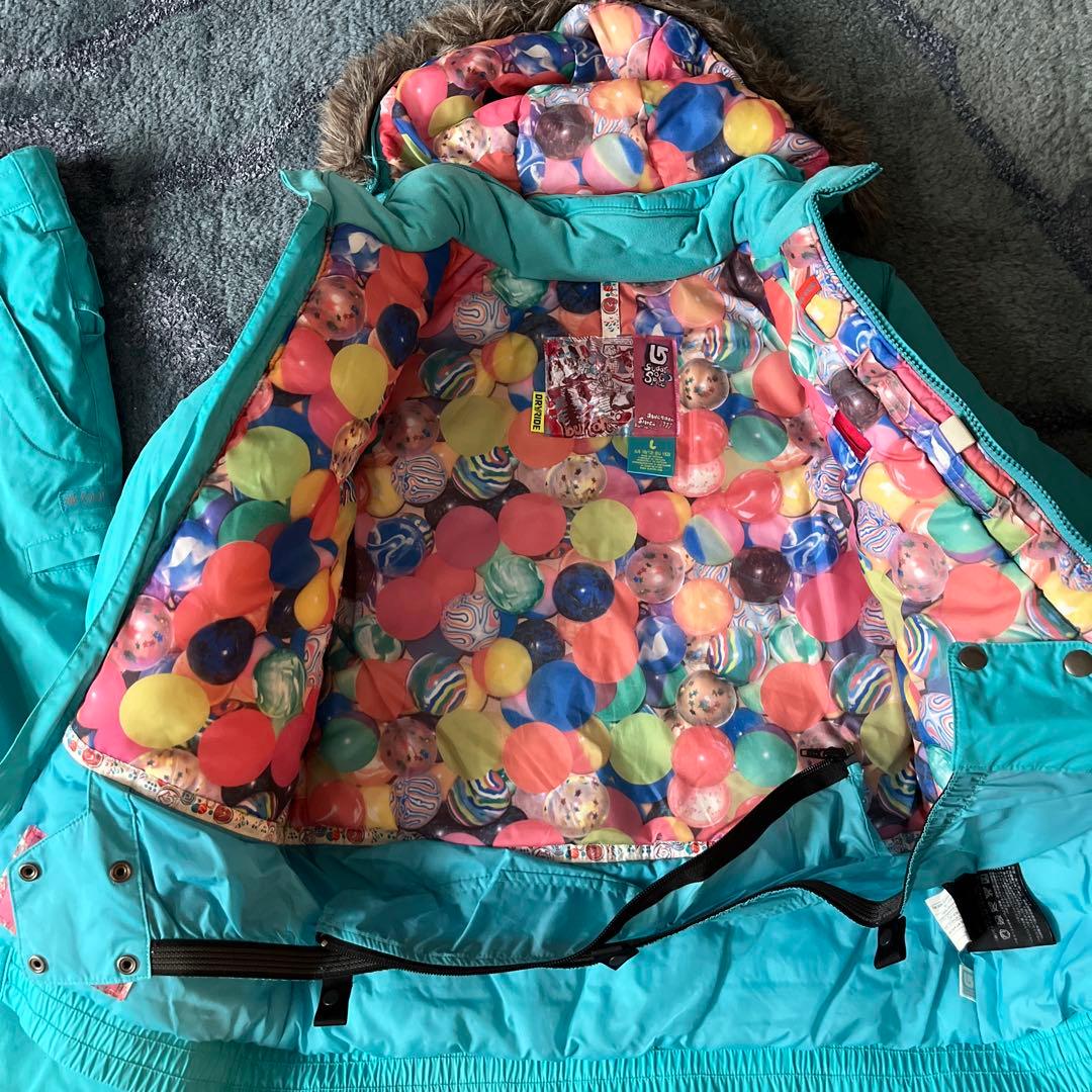 【美品】burton バートン　スキーウェア　上下　キッズＬ　レディース