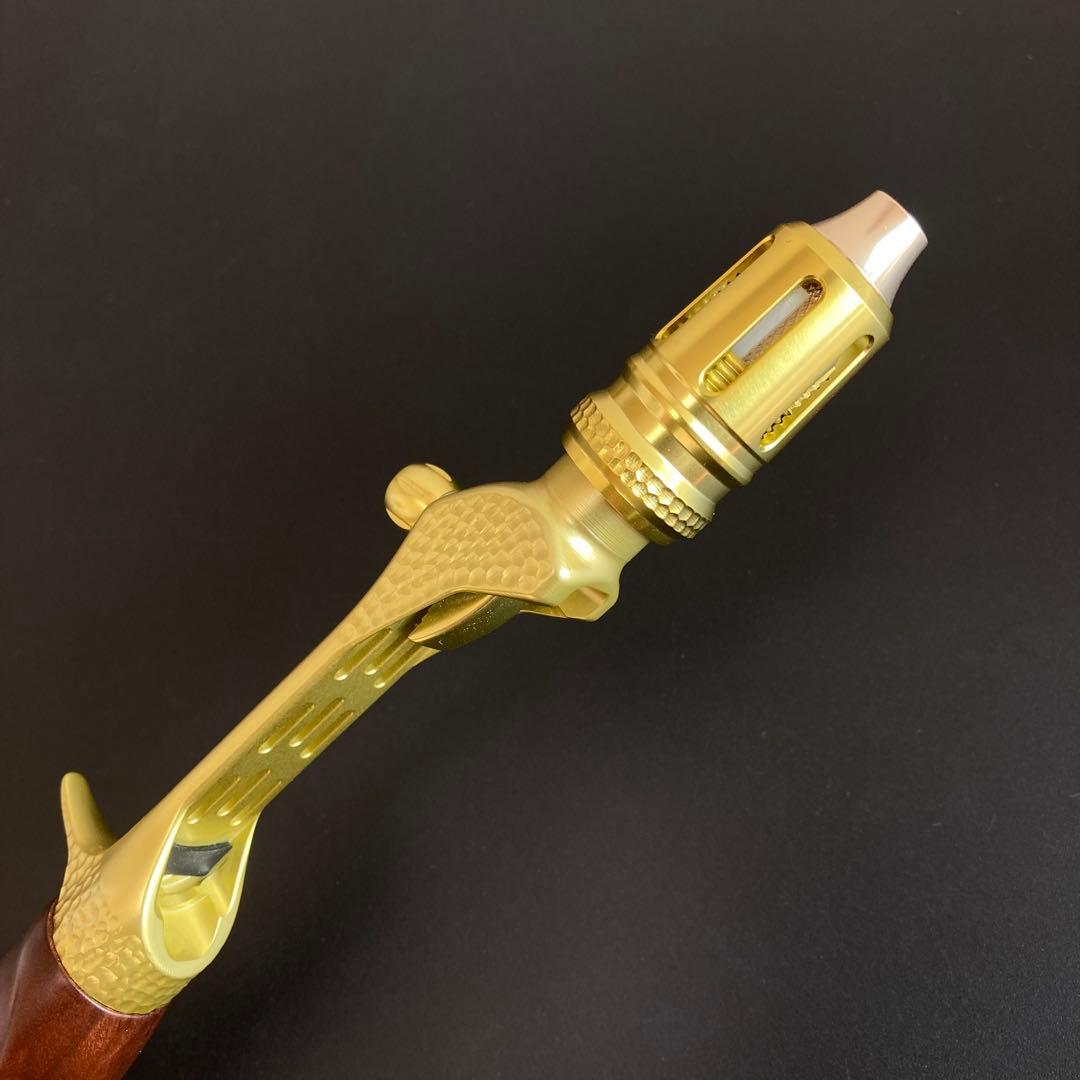 ロッドビルディング ウッドガングリップ ゴールド×天然木 自重96g トラウト
