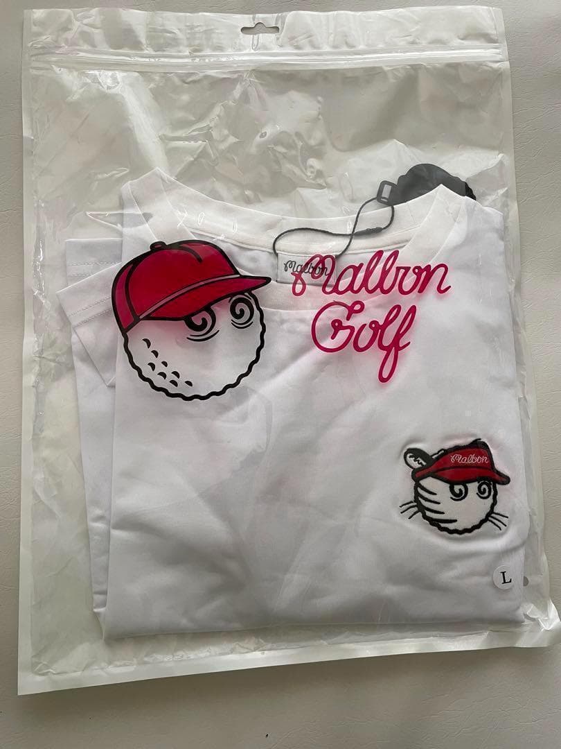 長袖Tシャツ MALBON GOLF マルボン ゴルフ 長T ホワイト 白T 白