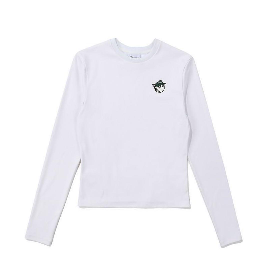 長袖Tシャツ MALBON GOLF マルボン ゴルフ 長T ホワイト 白T 白