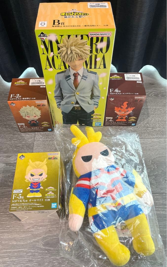 ヒロアカ　一番くじ　B賞　爆豪勝己　E賞オールマイト　　F賞×3個　まとめ売り