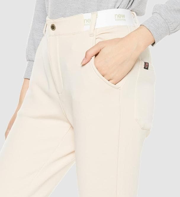 NEW BALANCE GOLF 裏起毛パンツ ベージュ ウエストゴム 新品