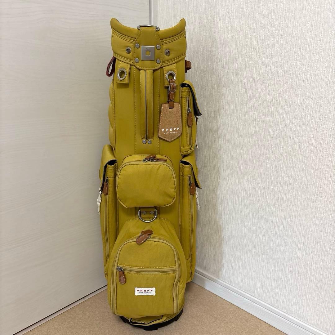 オノフ　キャディバッグ　マスタード
