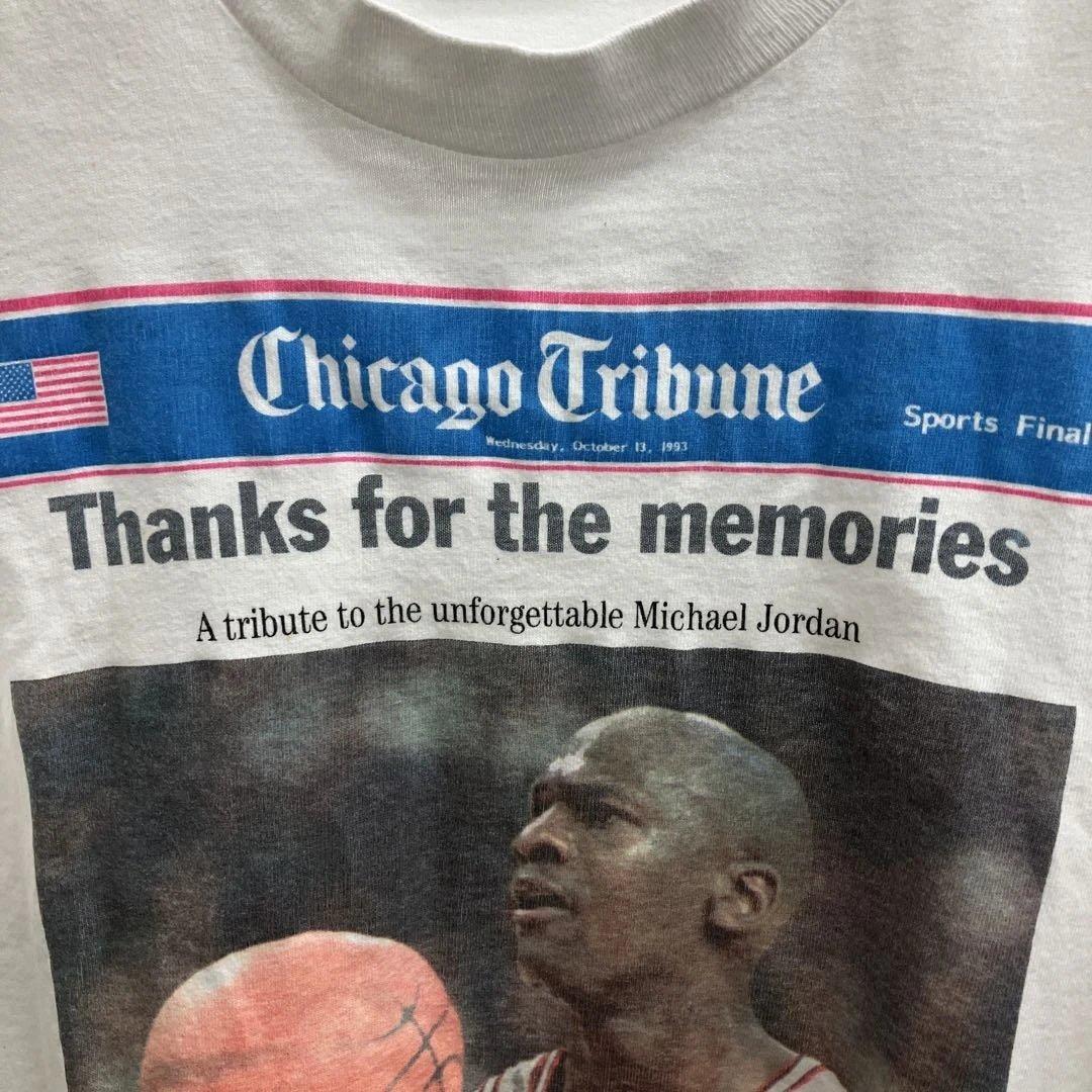 【NBA Tシャツ】マイケルジョーダン ニュースペーパー 1993.10.13