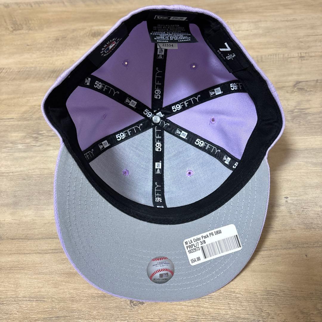 未使用　LAドジャース　キャップ　59FIFTY パープル