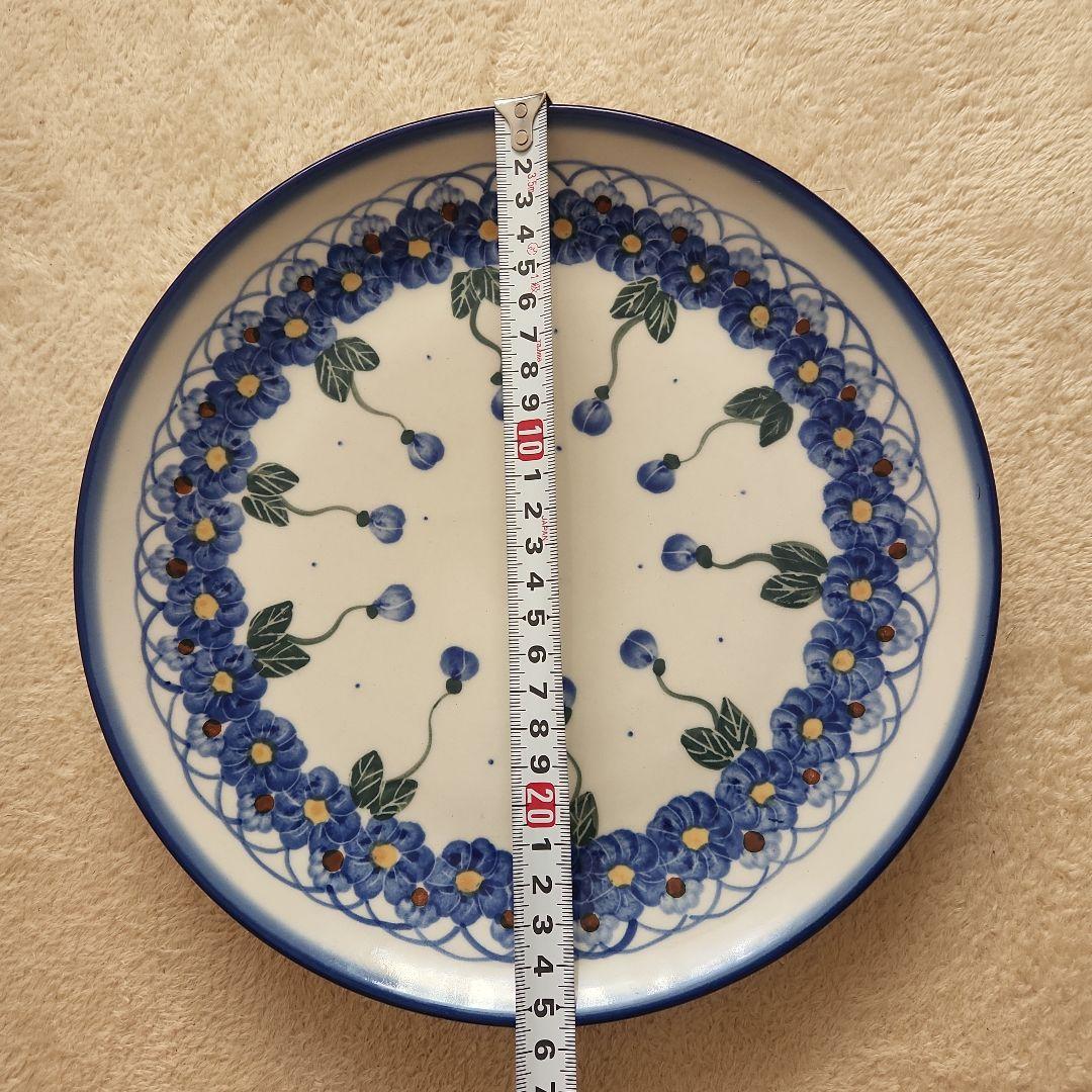 【未使用】ポーリッシュポタリー　平皿　25cm