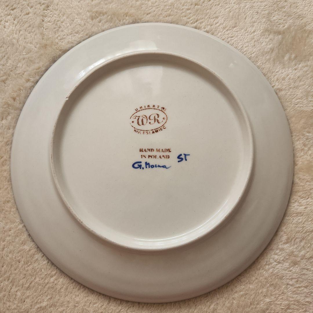 【未使用】ポーリッシュポタリー　平皿　25cm