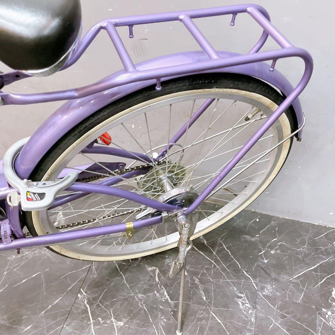 配送価格【908】《関西 引き取り》子供用自転車 子供車 パープル 24インチ