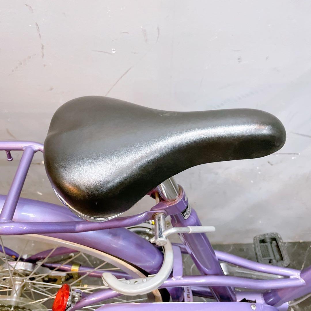 配送価格【908】《関西 引き取り》子供用自転車 子供車 パープル 24インチ