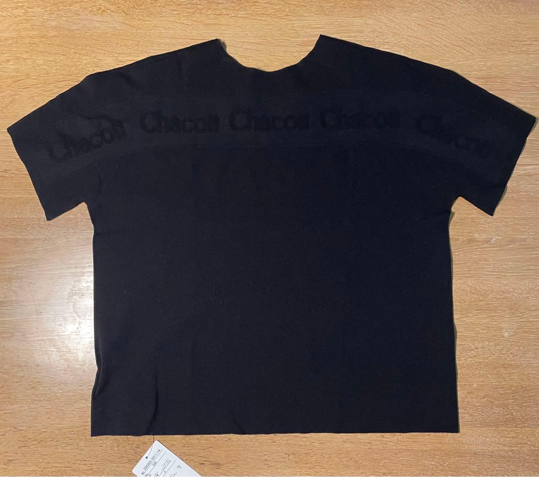 【新品未使用タグ付き】Chacott ノーソーイングTシャツ ブラック Mサイズ