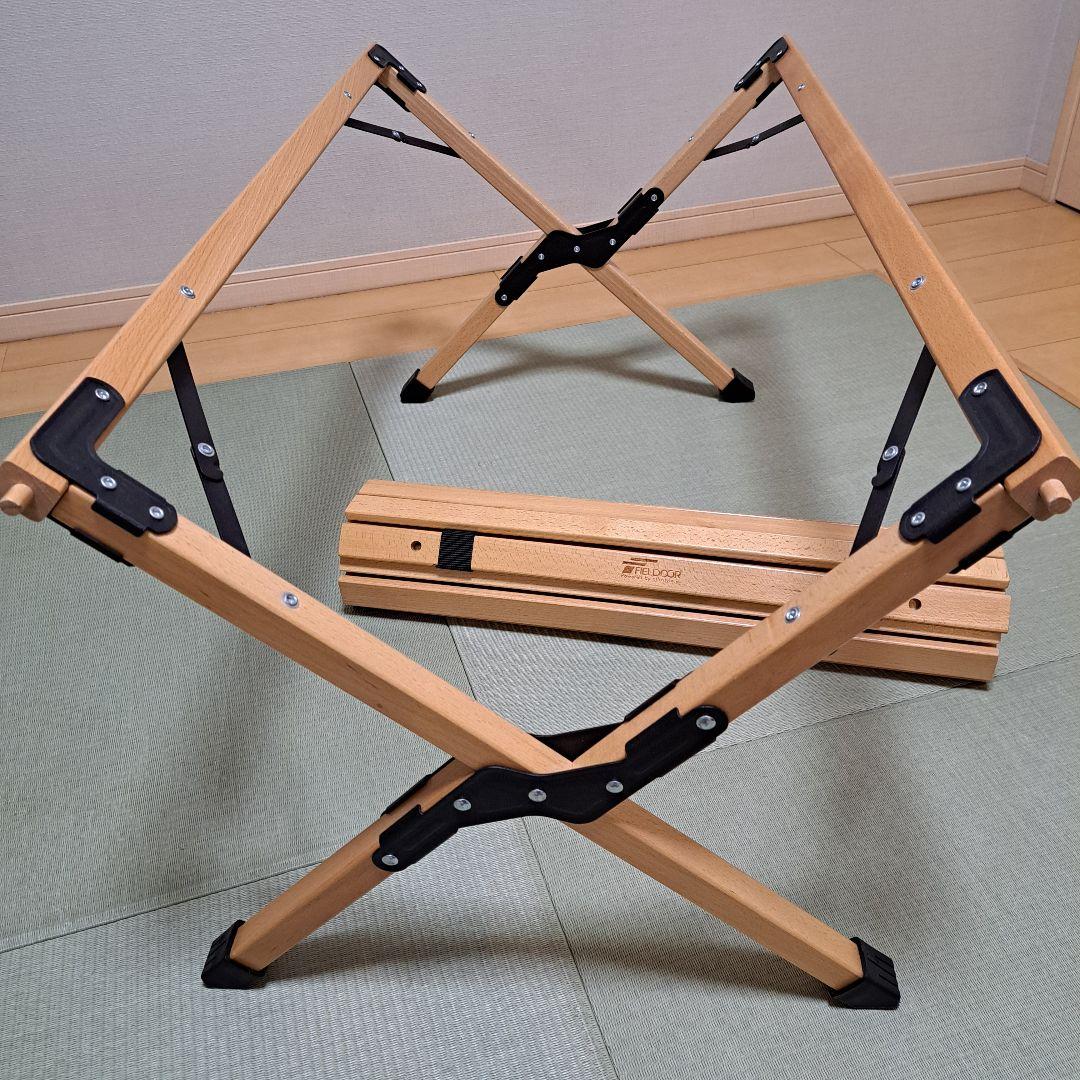 【美品】FIELDOOR ウッドロールテーブル　90タイプ