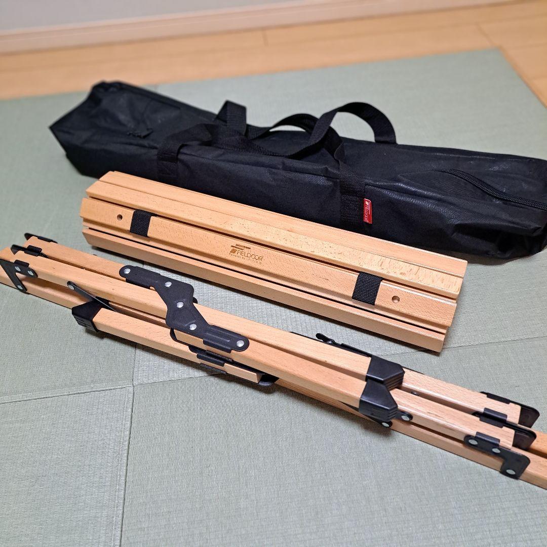 【美品】FIELDOOR ウッドロールテーブル　90タイプ