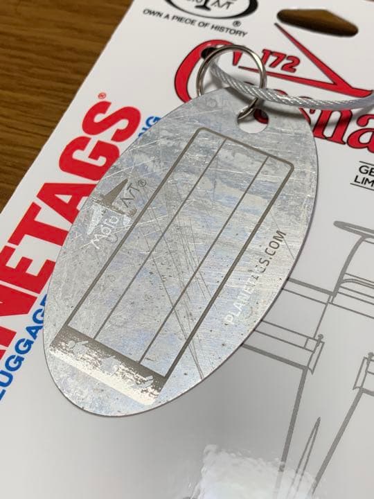セスナ C172 タグ キーホルダー 赤白 Planetags Cessna