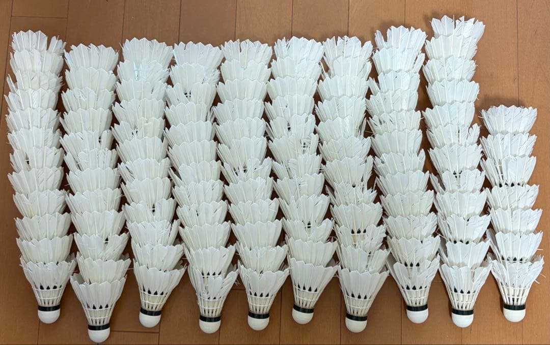 YONEX中古シャトル115球 200/300/500 CLEAR混合 筒10本