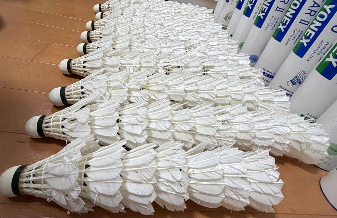 YONEX中古シャトル115球 200/300/500 CLEAR混合 筒10本
