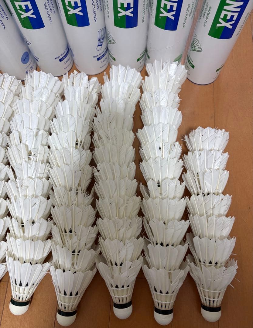 YONEX中古シャトル115球 200/300/500 CLEAR混合 筒10本