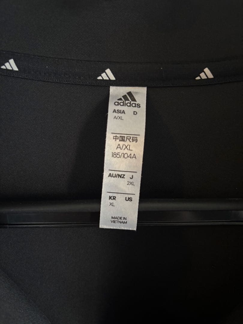 adidas ブラック ジャージ ジャケット XL