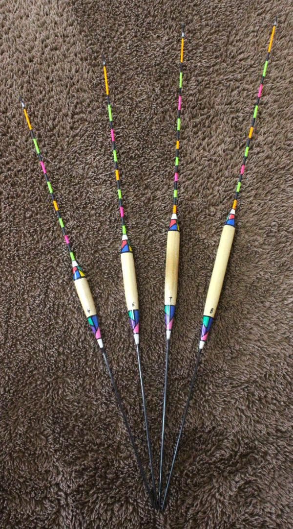 ヘラ浮き ＳＧ模様 パイプトップ(5~8番)４本セット 新品未使用