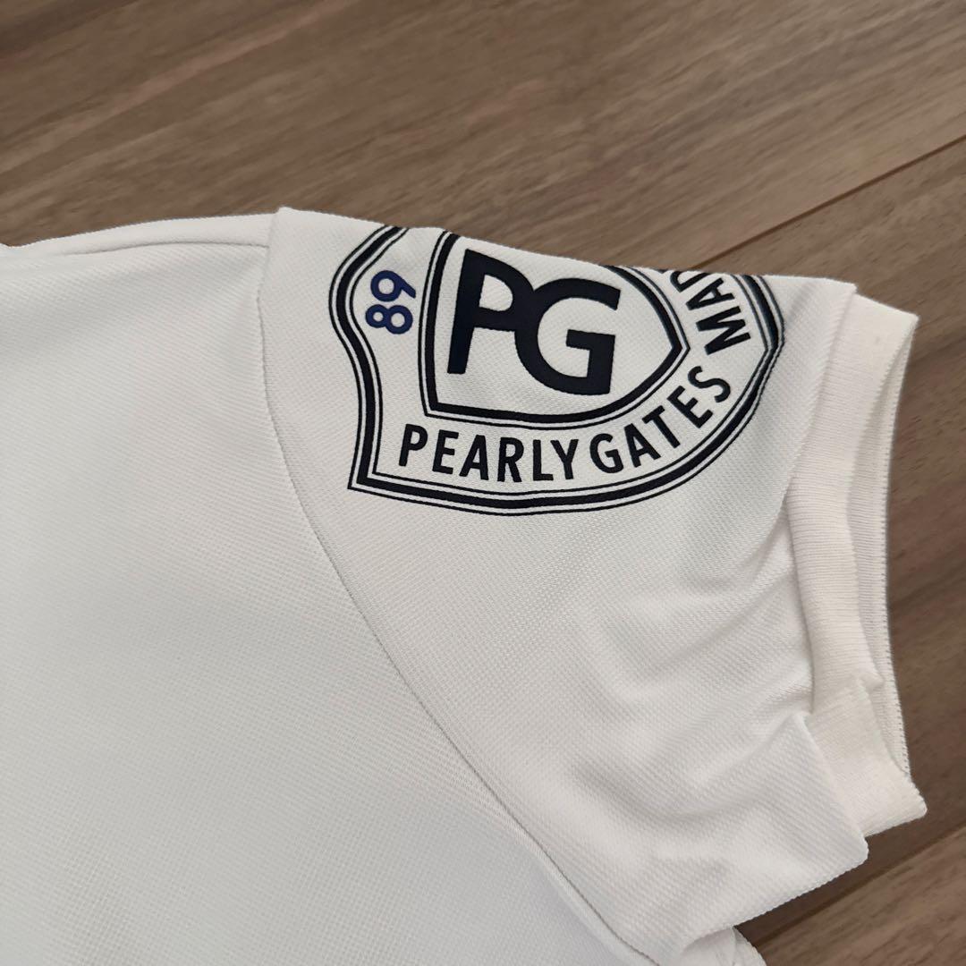 美品✨PEARLY GATES パーリーゲイツ ポロシャツ 白 ホワイト 半袖