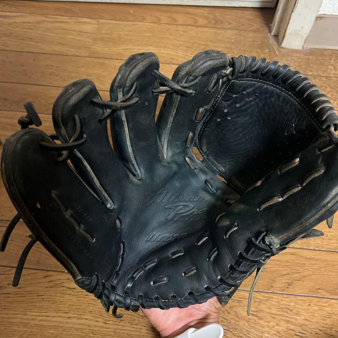 Mizuno プロ　黒レザーグローブ
