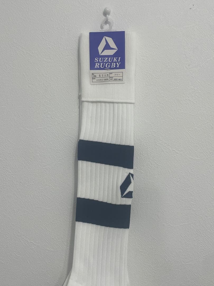 【SUZUKI RUGBY】《25-27cm》『10足set』白/紺
