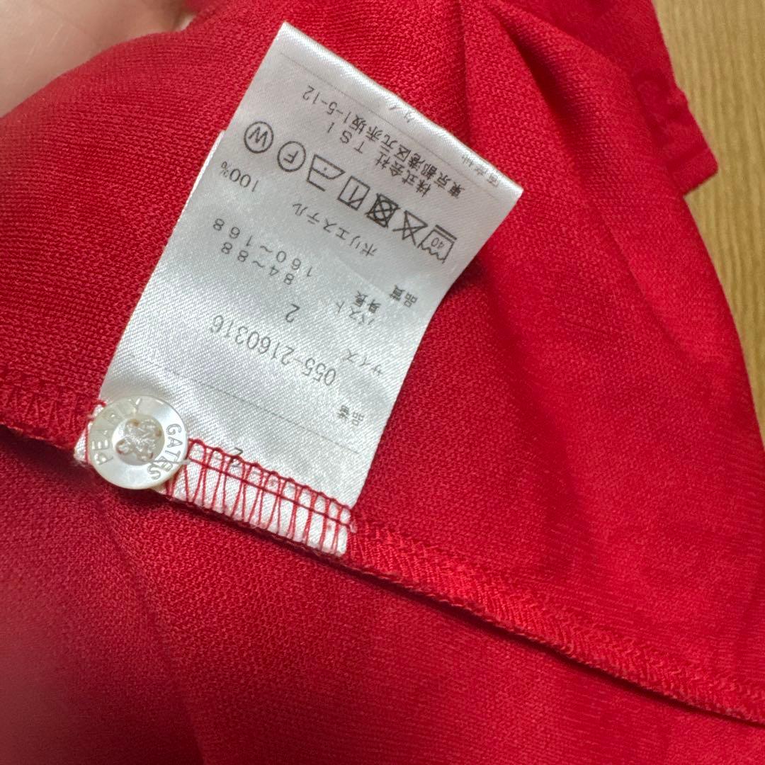 PEARLY GATES 赤 ポロシャツ サイズ2 パーリーゲイツ