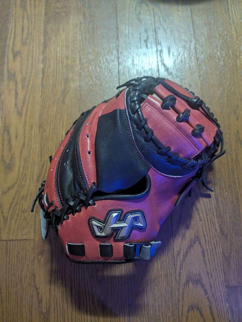 ハタケヤマ PRO-M08 軟式グローブ 赤黒