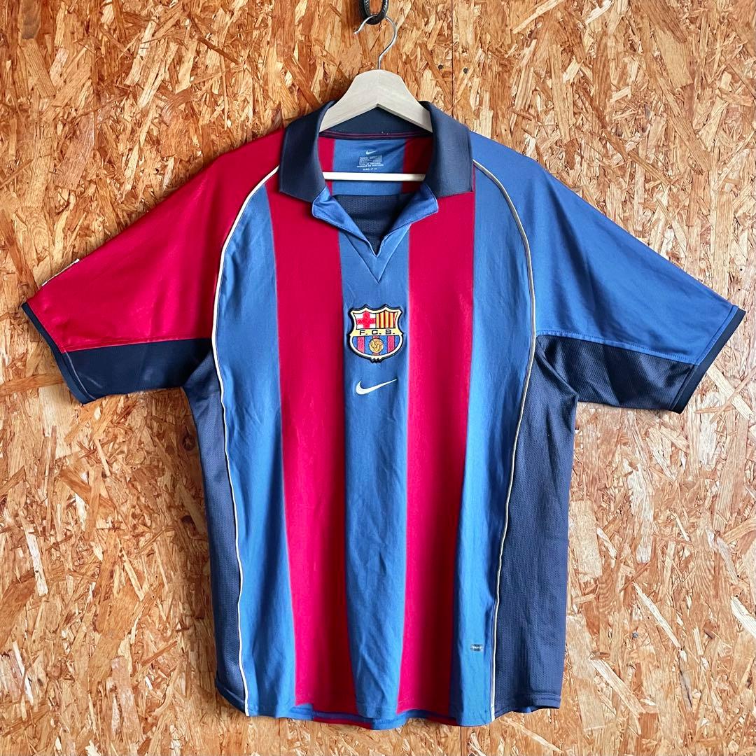 R*i様 NIKE 01/02 FCバルセロナ 襟付き ゲームシャツ サッカーシ