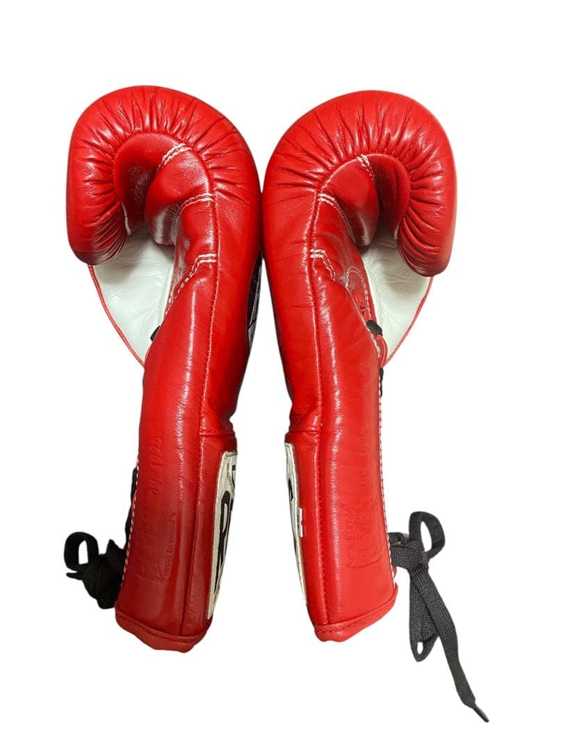 【良品】CLETO REYES 8oz 赤　紐式 ボクシンググローブ メキシコ製