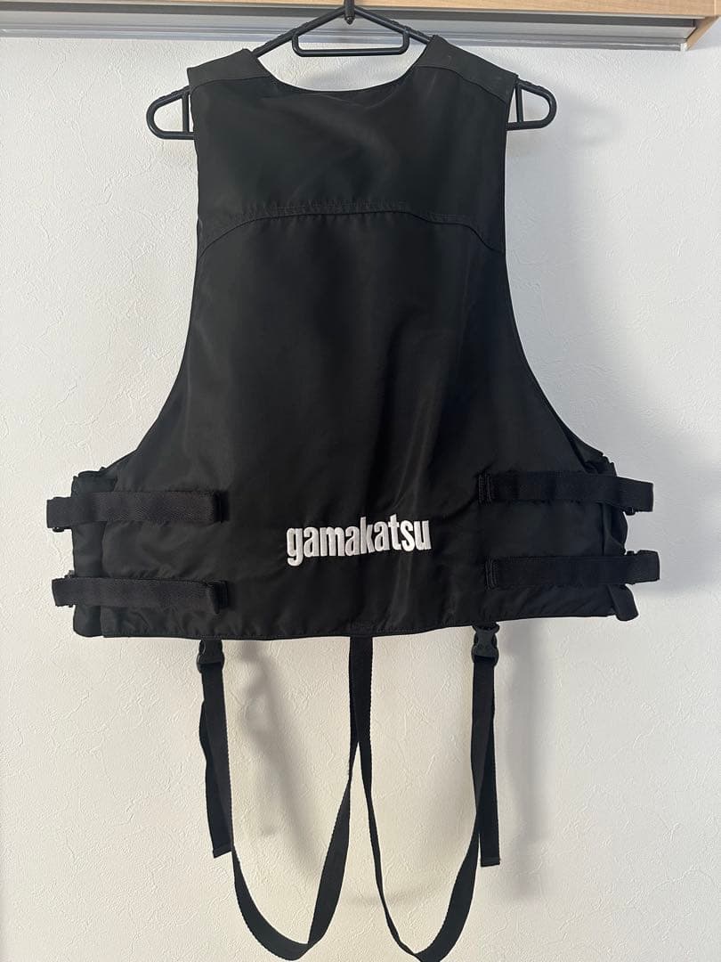 gamakatsu フィッシングベスト L ブラック