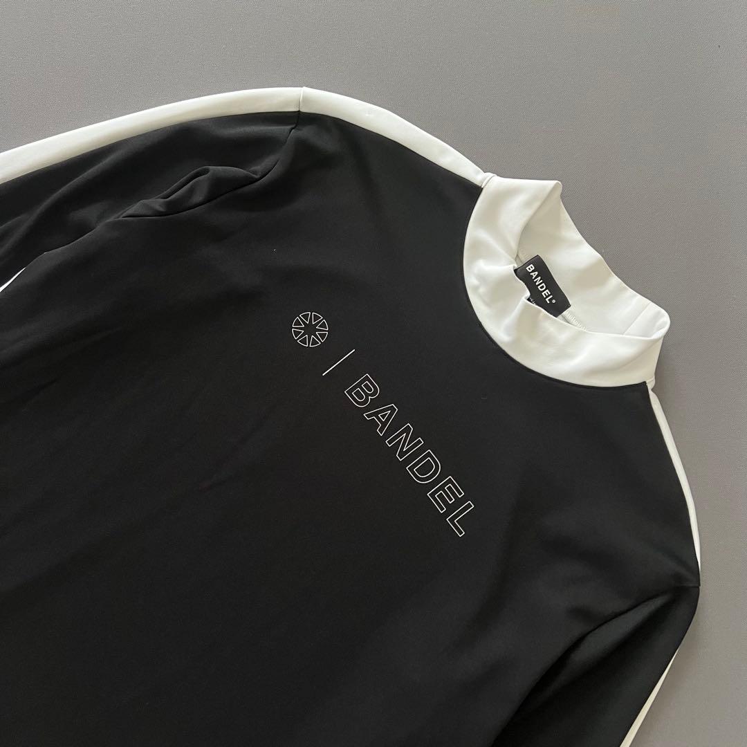 BANDEL GOLF バンデルゴルフ　モックネック　ストレッチ　長袖シャツ　黒