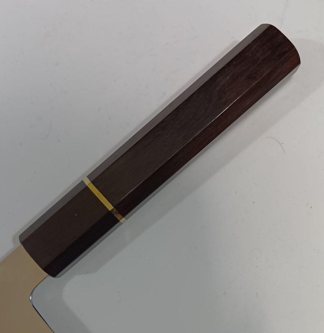 ステン本焼V金10号鋼 全鋼 牛刀 240mm 包丁 VG10 両刃 黒檀八角柄