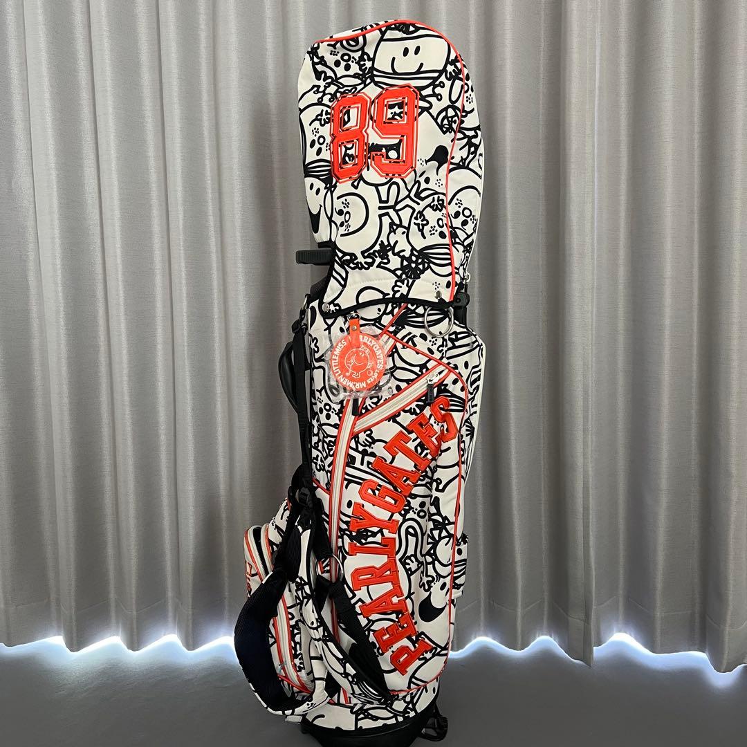 パーリーゲイツ　ミスターメンリトルミス　キャディバッグ　スタンド　自立　総柄