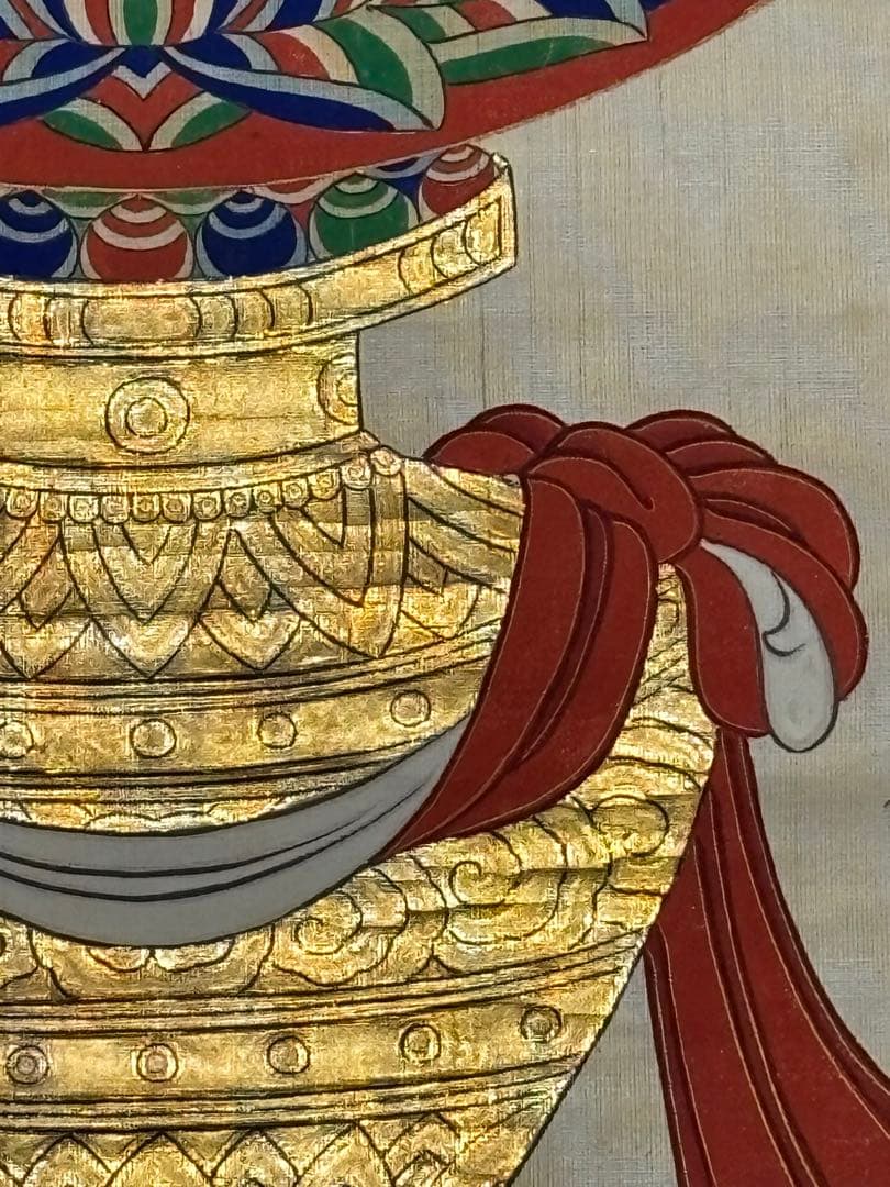 「愛染明王 彩色木版画」1枚|仏像 仏画 仏教美術 江戸時代 木版刷り 真言宗