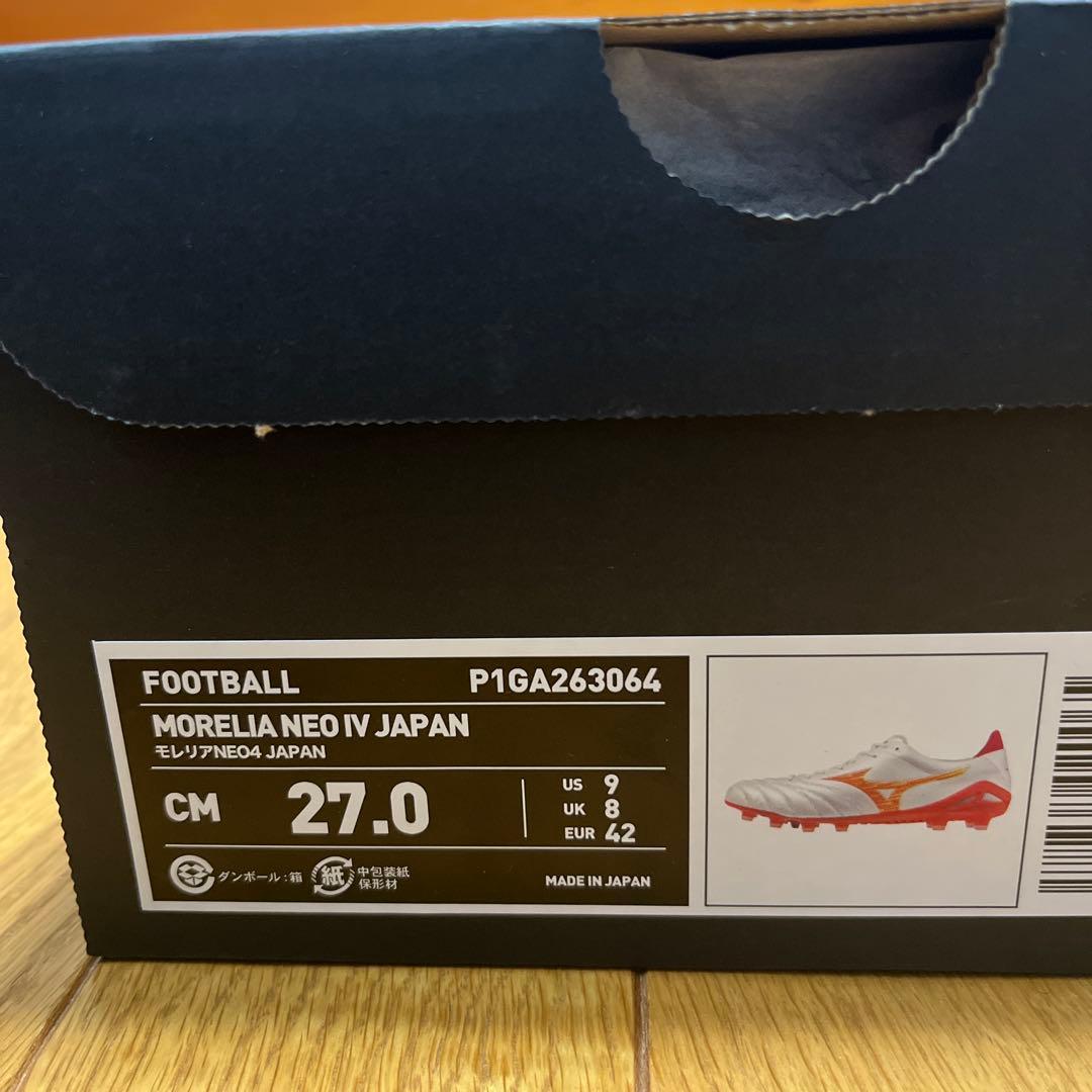 MIZUNO モレリアネオ4JAPAN 27.0cm ピンク