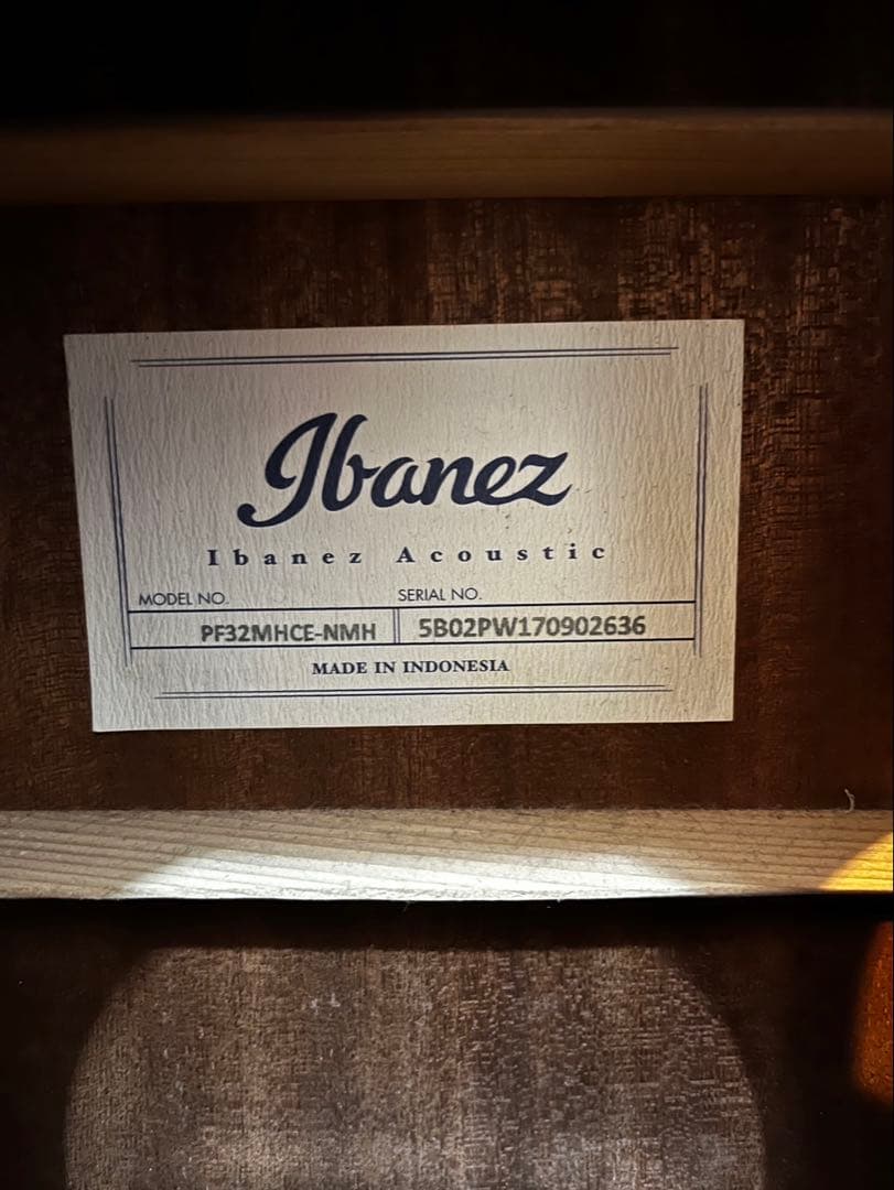 Ibanez アコースティックギター 5B02PW170902636 ケース付き
