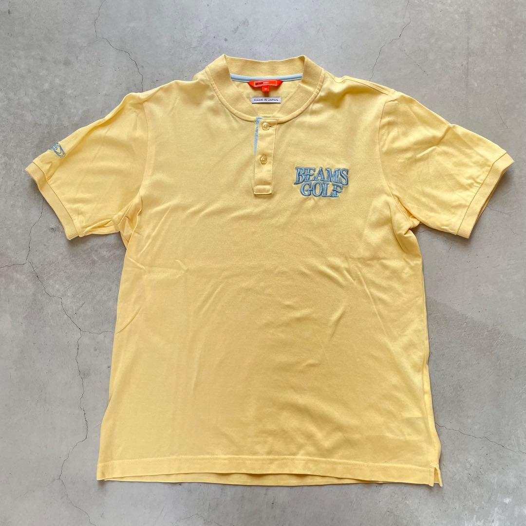 BEAMS GOLF ビームスゴルフ　刺繍ロゴ　ポロシャツ　ヘンリーネック