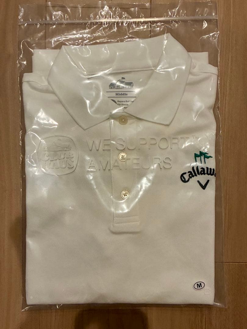【新品未使用】Clubhaus×Callaway ポロシャツ ホワイト　Mサイズ