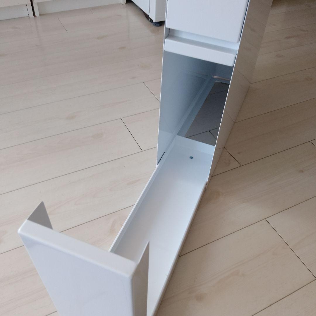 隠せる調味料ラックタワー2段 towerスリムコンロ横 隙間収納白おしゃれ