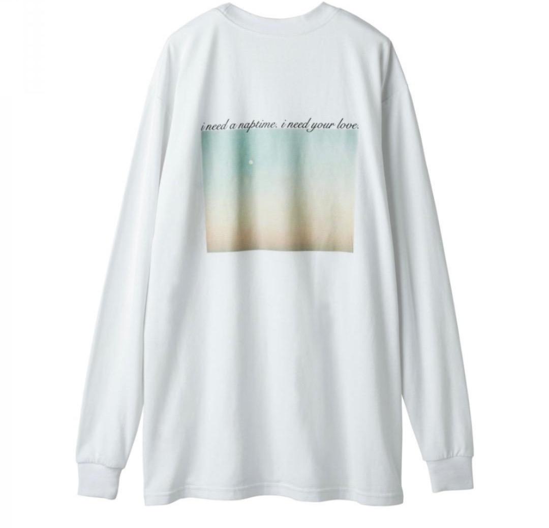 Naptime フォトプリント　ロングTシャツ ホワイト　Nissy