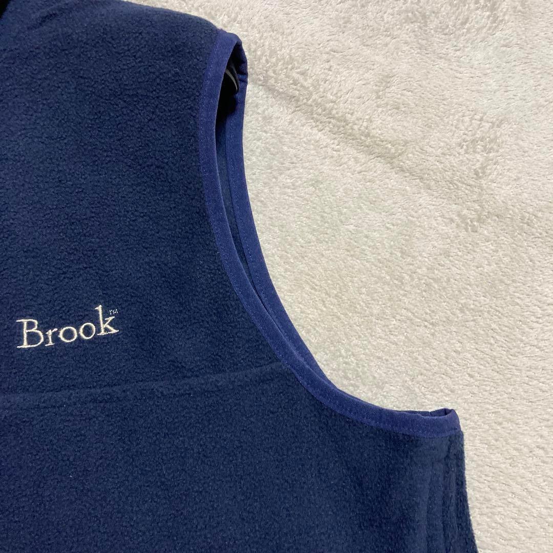 極美品【Brook】フリースベスト M サイドジップ アウトドア 釣り キャンプ